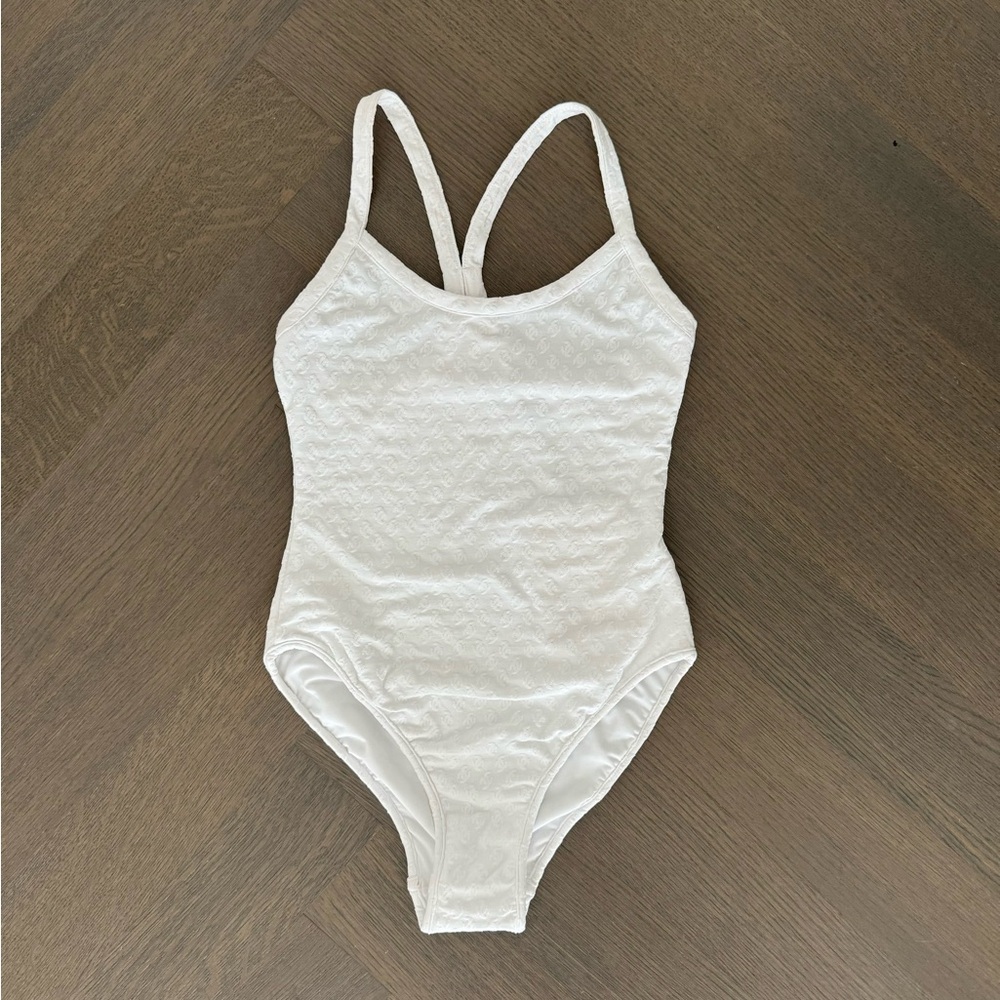 CHANEL White One Piece Swimsuit NWT 34